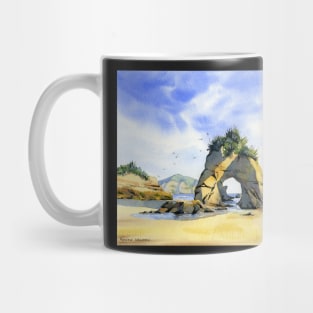 Archway, Wharariki Beach, New Zealand Mug